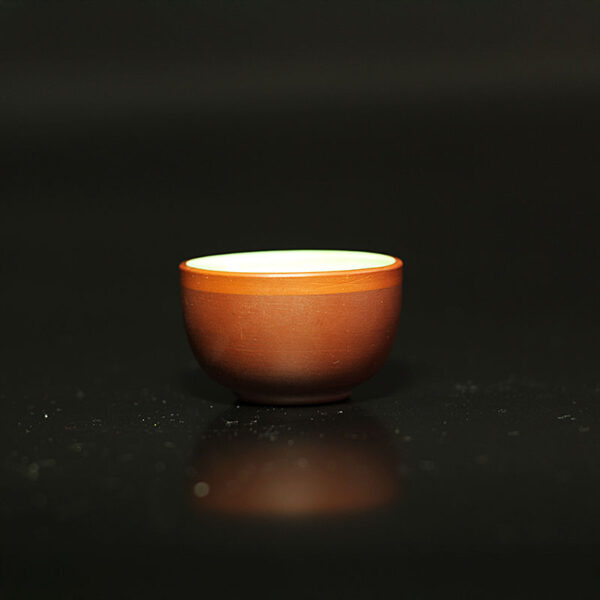 Copo de cha de cerâmica Bát Tràng 25 ml esmaltado por dentro para gongfu cha